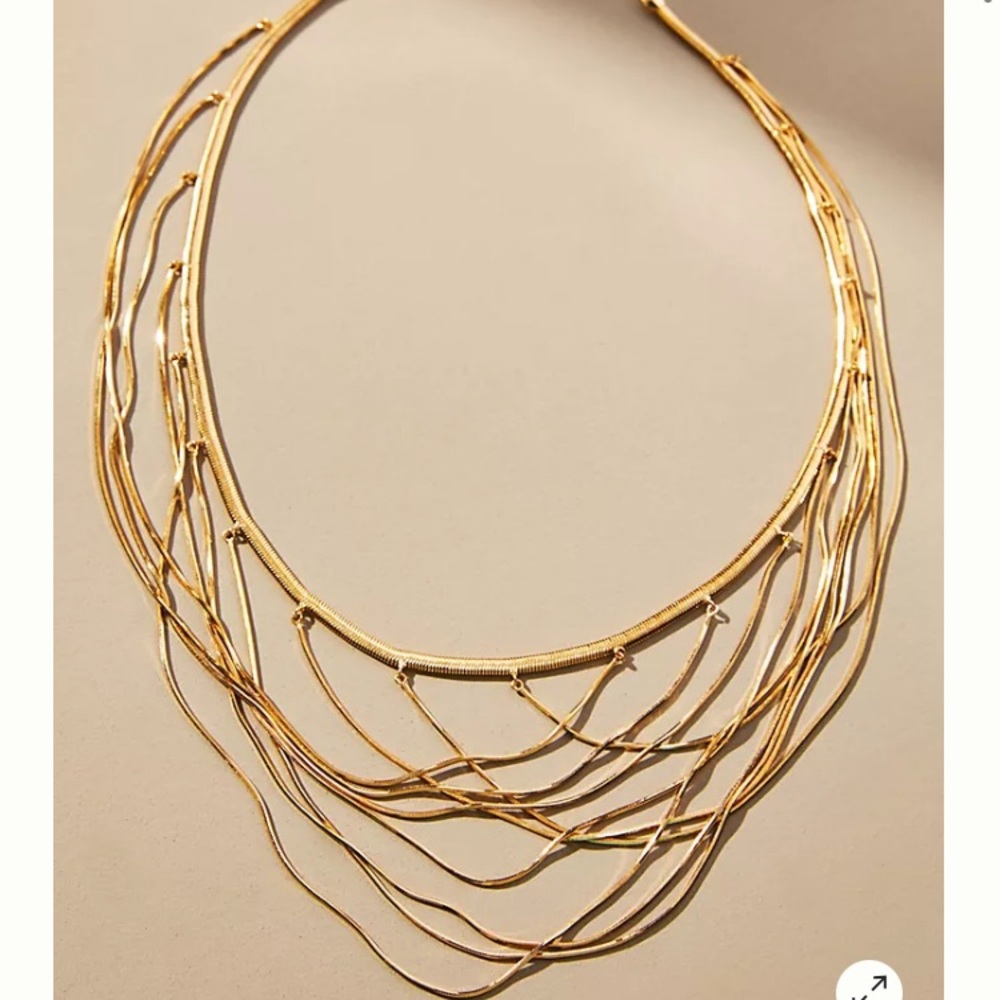 NWT layered 14k gold plated necklace